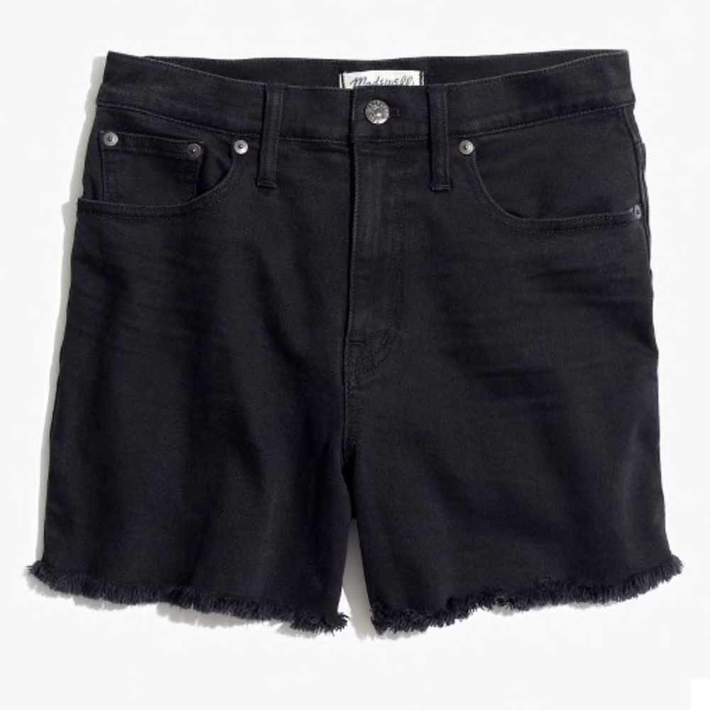 Madewell High Rise Black Jean Shorts